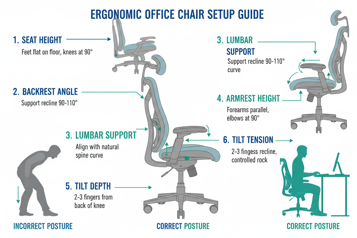 How to Adjust Your Office Chair Properly