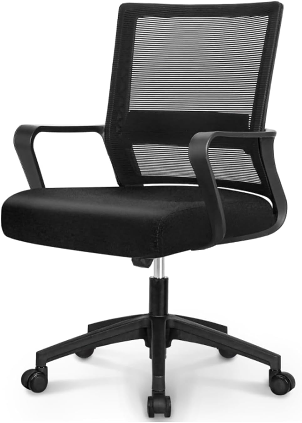 Ergonomic Mesh Office Chair - Mid-Back Desk Chair with Lumbar Support (Grey)