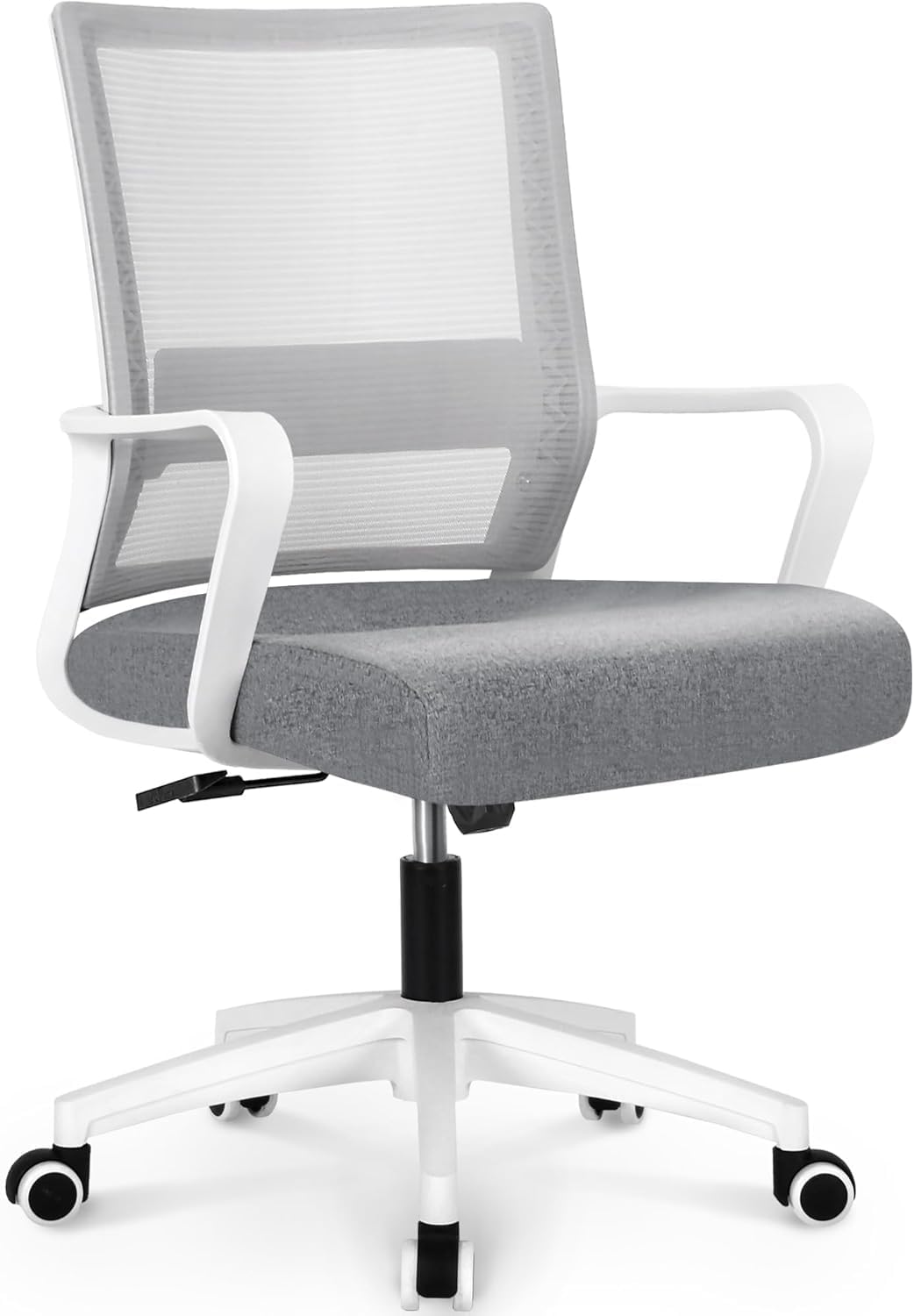 Ergonomic Mesh Office Chair - Mid-Back Desk Chair with Lumbar Support (Grey)