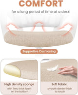 Ergonomic Mesh Office Chair - Mid-Back Gaming Chair with Lumbar Support (Beige)