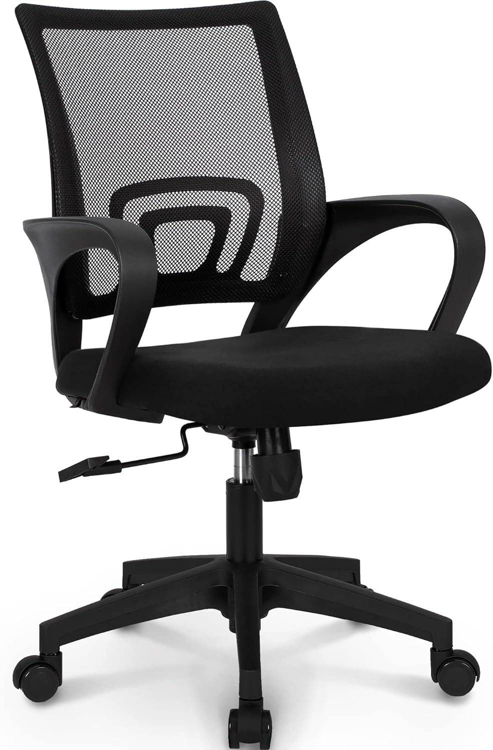 Ergonomic Mesh Office Chair - Mid-Back Gaming Chair with Lumbar Support (Beige)