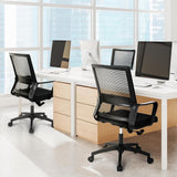 Ergonomic Mesh Office Chair - Mid-Back Desk Chair with Lumbar Support (Black)