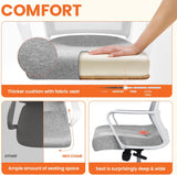 Ergonomic Mesh Office Chair - Mid-Back Desk Chair with Lumbar Support (Grey)