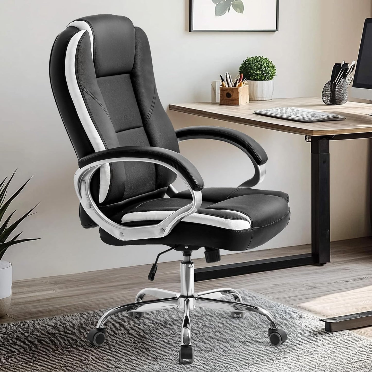 Ergonomic Office Chair - High Back Executive Desk Chair with Lumbar Support