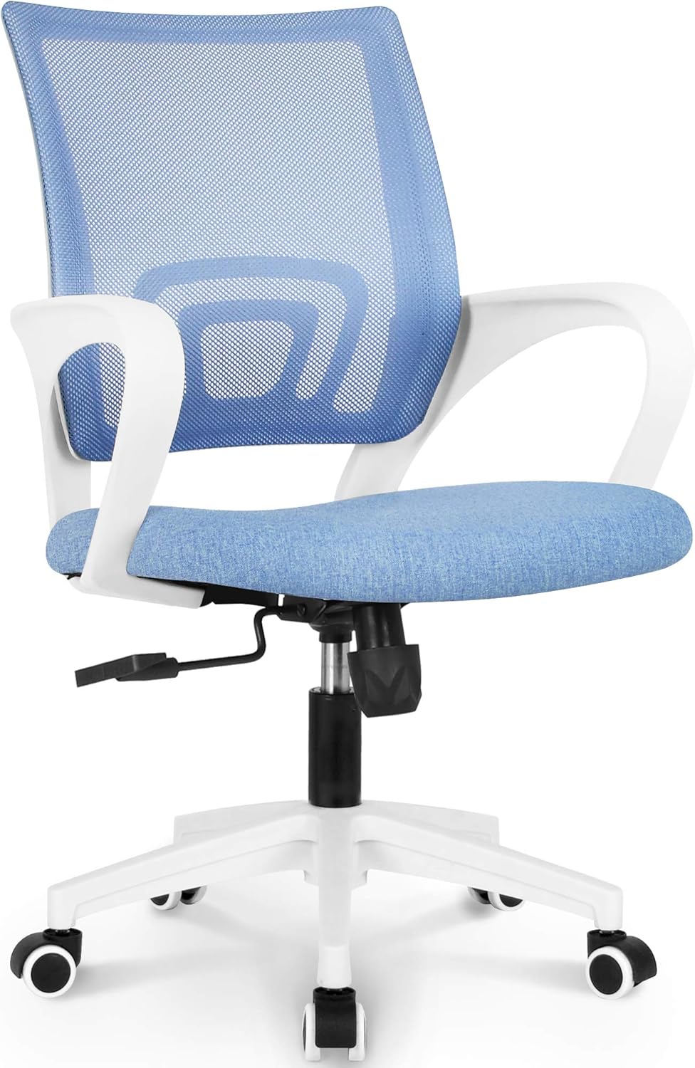 Ergonomic Mesh Office Chair - Mid-Back Gaming Chair with Lumbar Support (Beige)