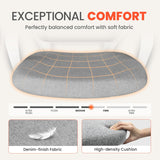 Ergonomic Mesh Office Chair - Mid-Back Task Chair with Lumbar Support (Grey)