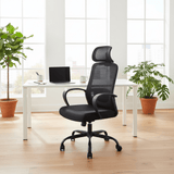 Ergonomic Black Mesh Office Chair Modern Minimalist Home Office Setup