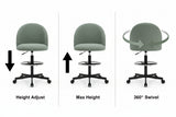 Extra Wide Swivel Bar Chair SGS-Certified Gas Lift 24cm Adjustment