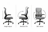 High-Back Mesh Office Chair Tilt Backrest 1 Locking Position