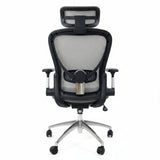 Aerovith Ergonomic Mesh Office Chair Light Grey Back Side Profile Lumbar Support