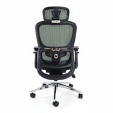 Aerovith Ergonomic Mesh Office Chair Green back Side Profile Dynamic Lumbar Support