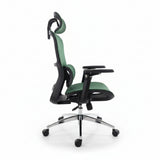 Aerovith Ergonomic Mesh Office Chair Green Side Profile Dynamic Lumbar Support