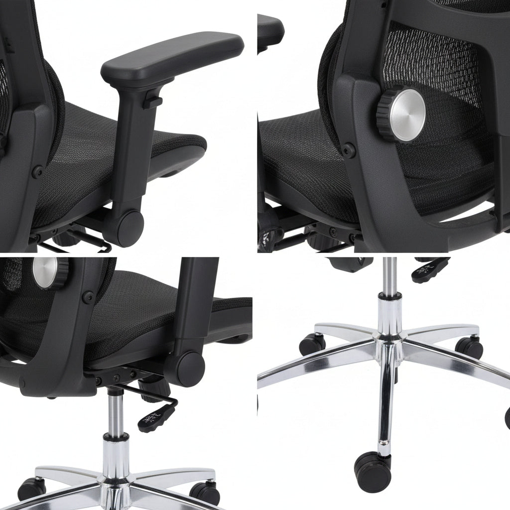 Aerovith Ergonomic Mesh Office Chair Color Black| BIFMA Certified